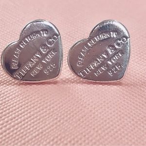 “Return to Tiffany’s” replica• fashion earrings•Stamped 925 Sterling•studs